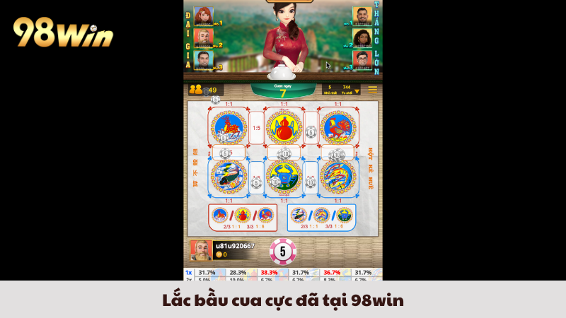 Lắc bầu cua cực đã tại 98win