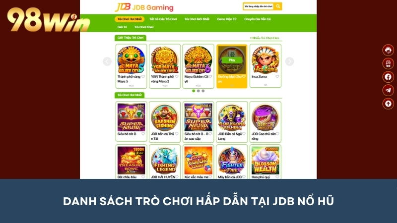 Nhiều trò chơi nổ hũ hấp dẫn tại 98win
